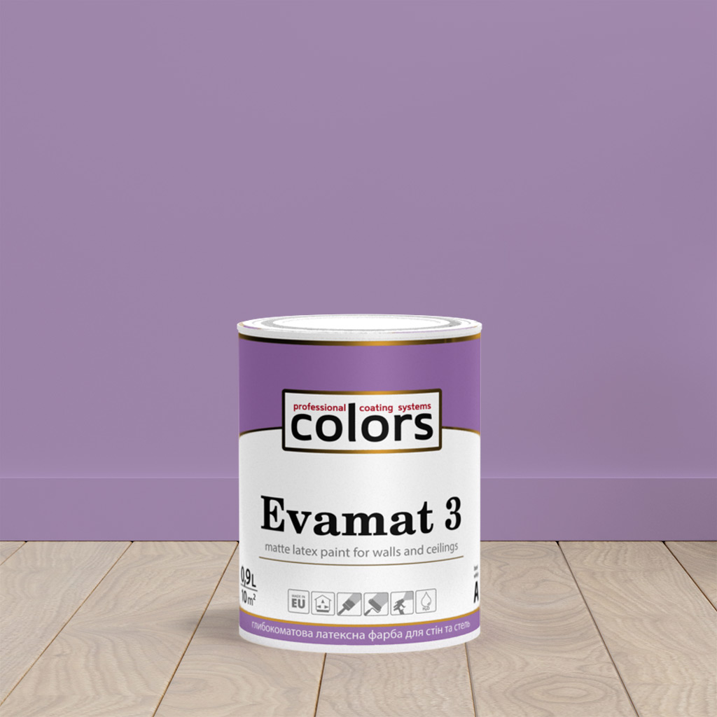 Colors Evamat 3, фарба для стелі з уповільненим часом висихання